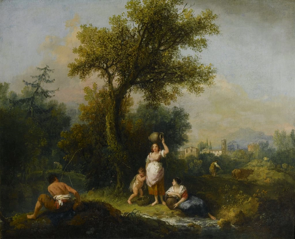 Paesaggio con lavandaie e pescatore - Courtesy of the Trustees of Sir John Soane's Museum, London